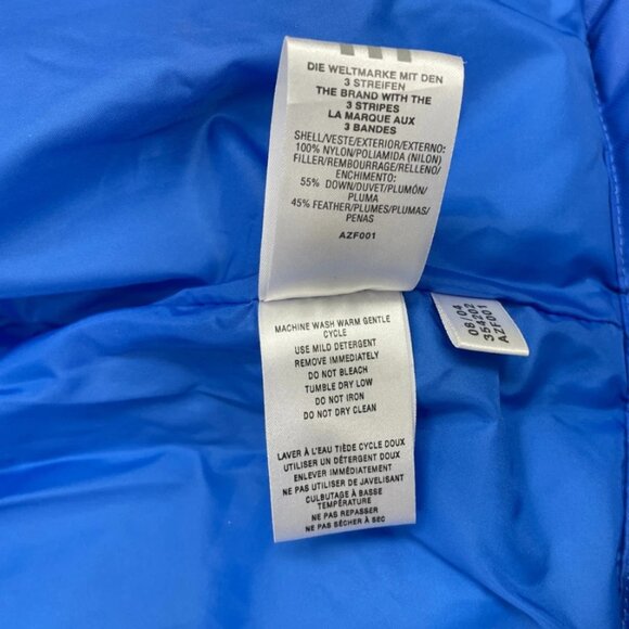 Adidas Jacket Down Blue Stadium Puffer Insulated Parka Coat NEVER WORN Men's XL - Picture 7 of 9